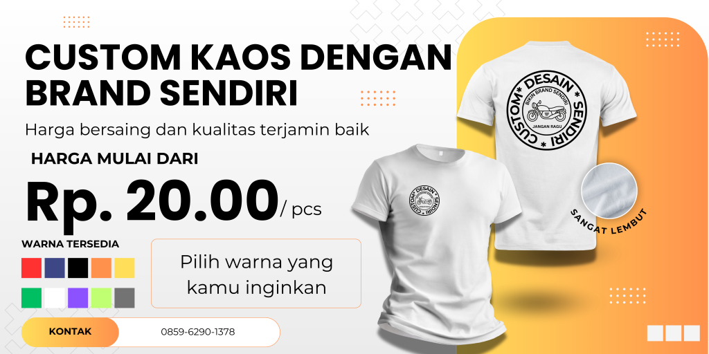 Vendor Custom Kaos Berkualitas Terbaik N0. 1 Di Indonesia​
